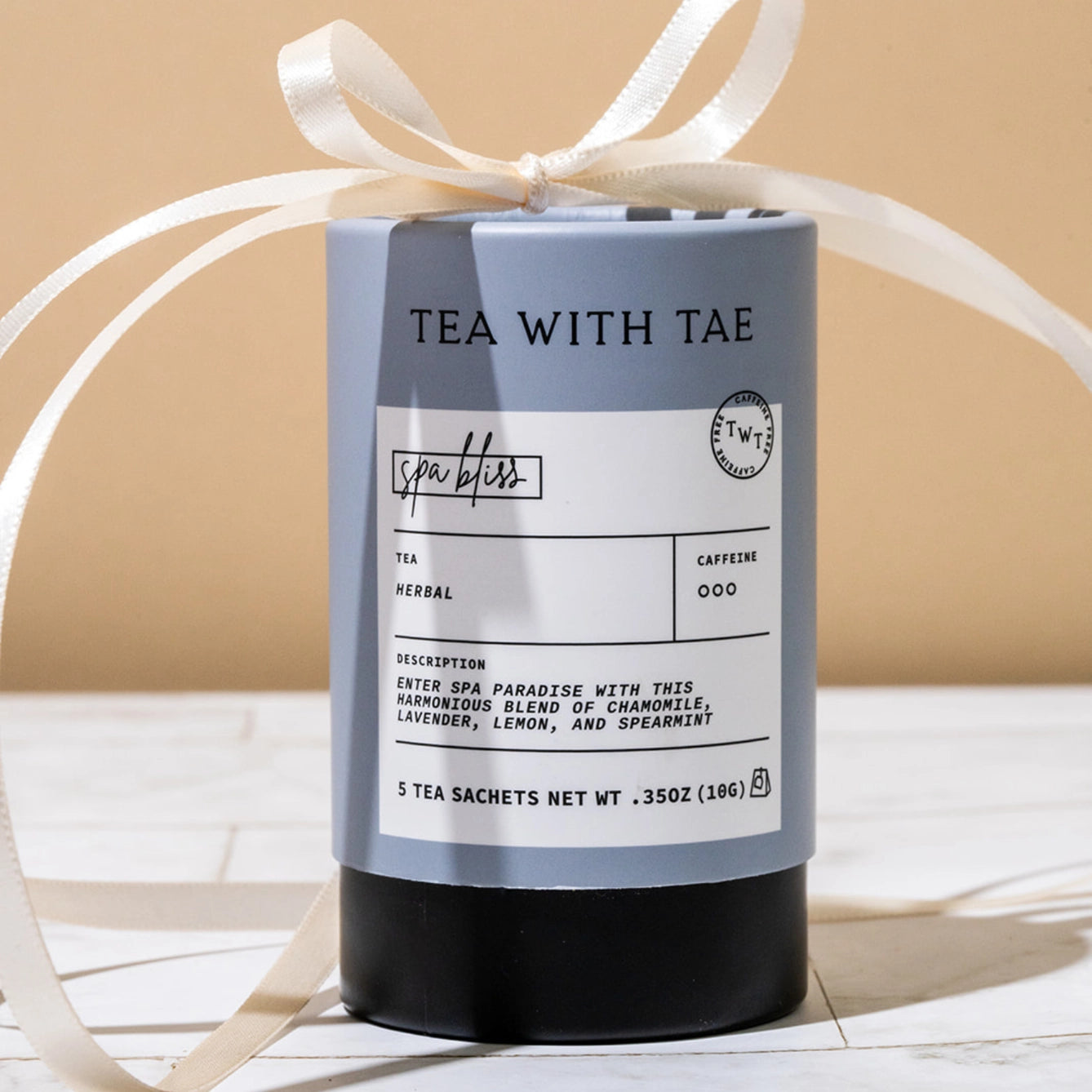 Spa Bliss Herbal Mini Tea Tube Gift (5 Tea Bags)