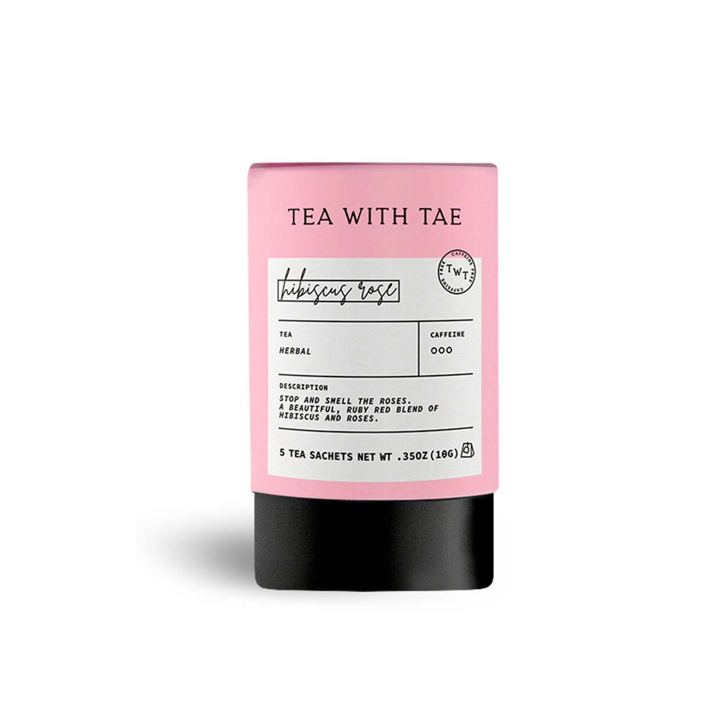 Hibiscus Rose Herbal Mini Tube Gift (5 Tea Bags)