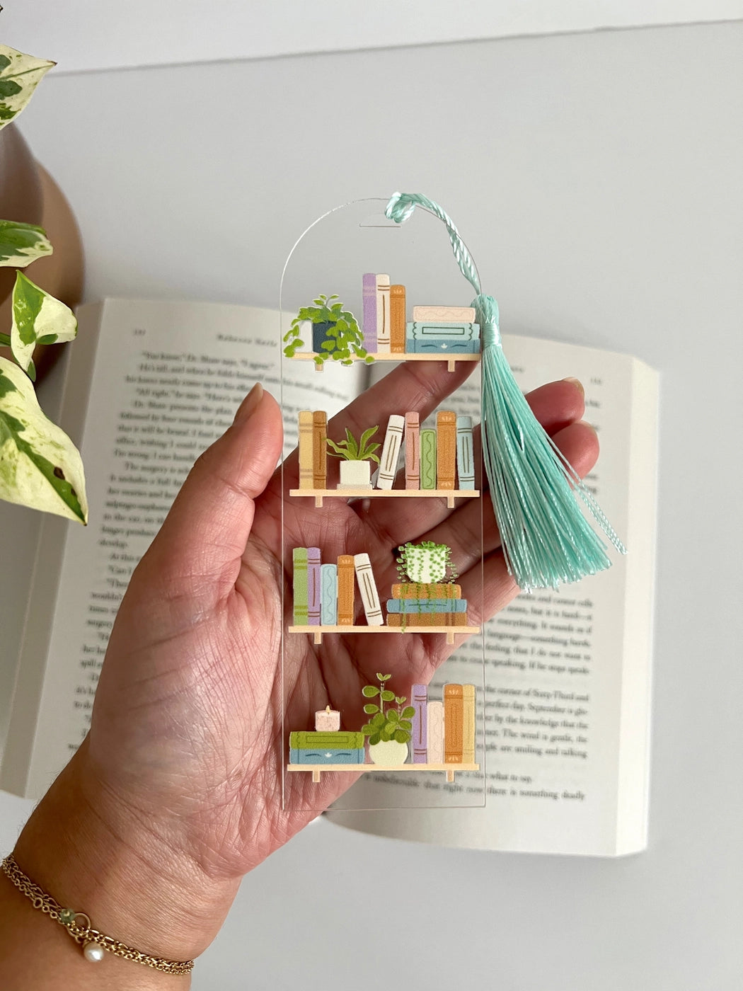 Bookshelf Acrylic Bookmark, Bookish Bookmark