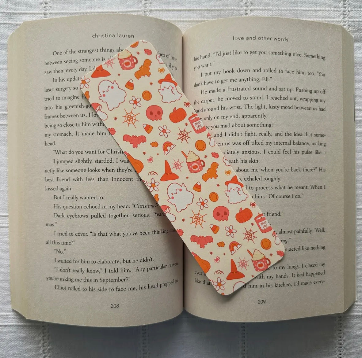 Fall Ghosts and Pumpkins Bookish Bookmark