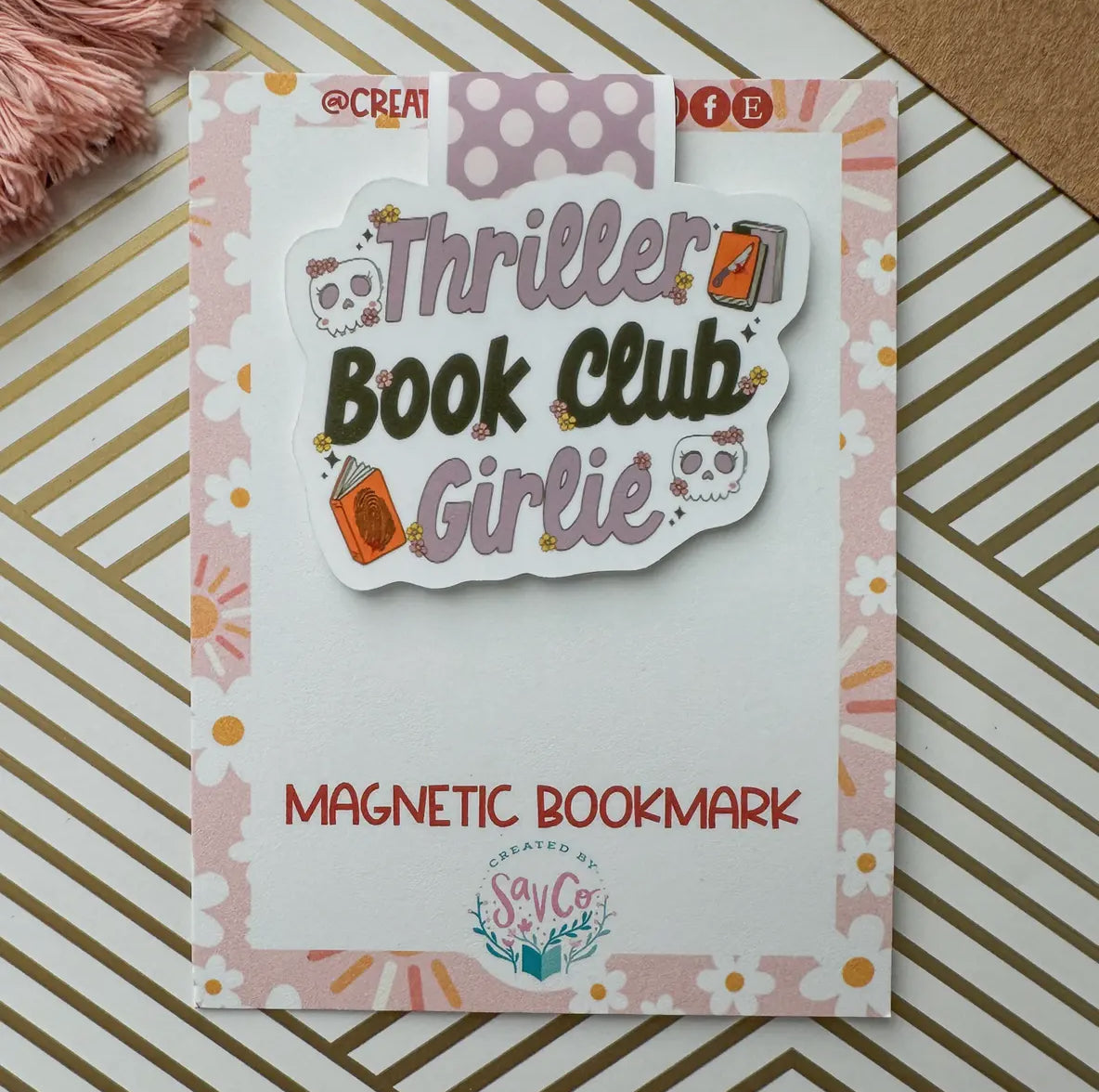 Thriller Book Club Girlie Magnetic Bookmark