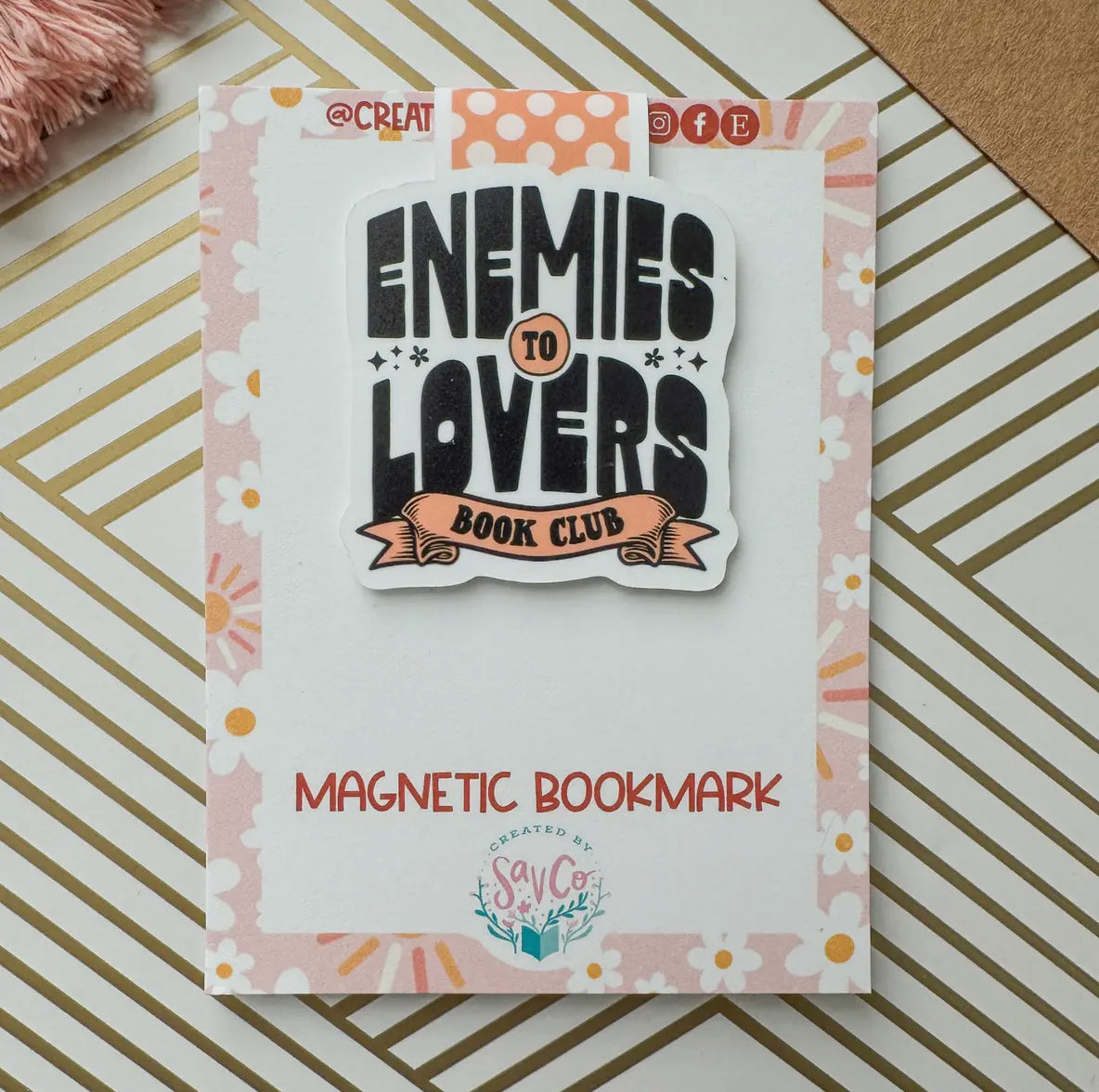 Enemies to Lovers Book Club Magnetic Bookmark