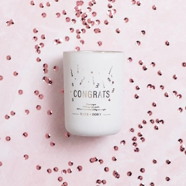Congrats Gift Candle | Champagne Scent