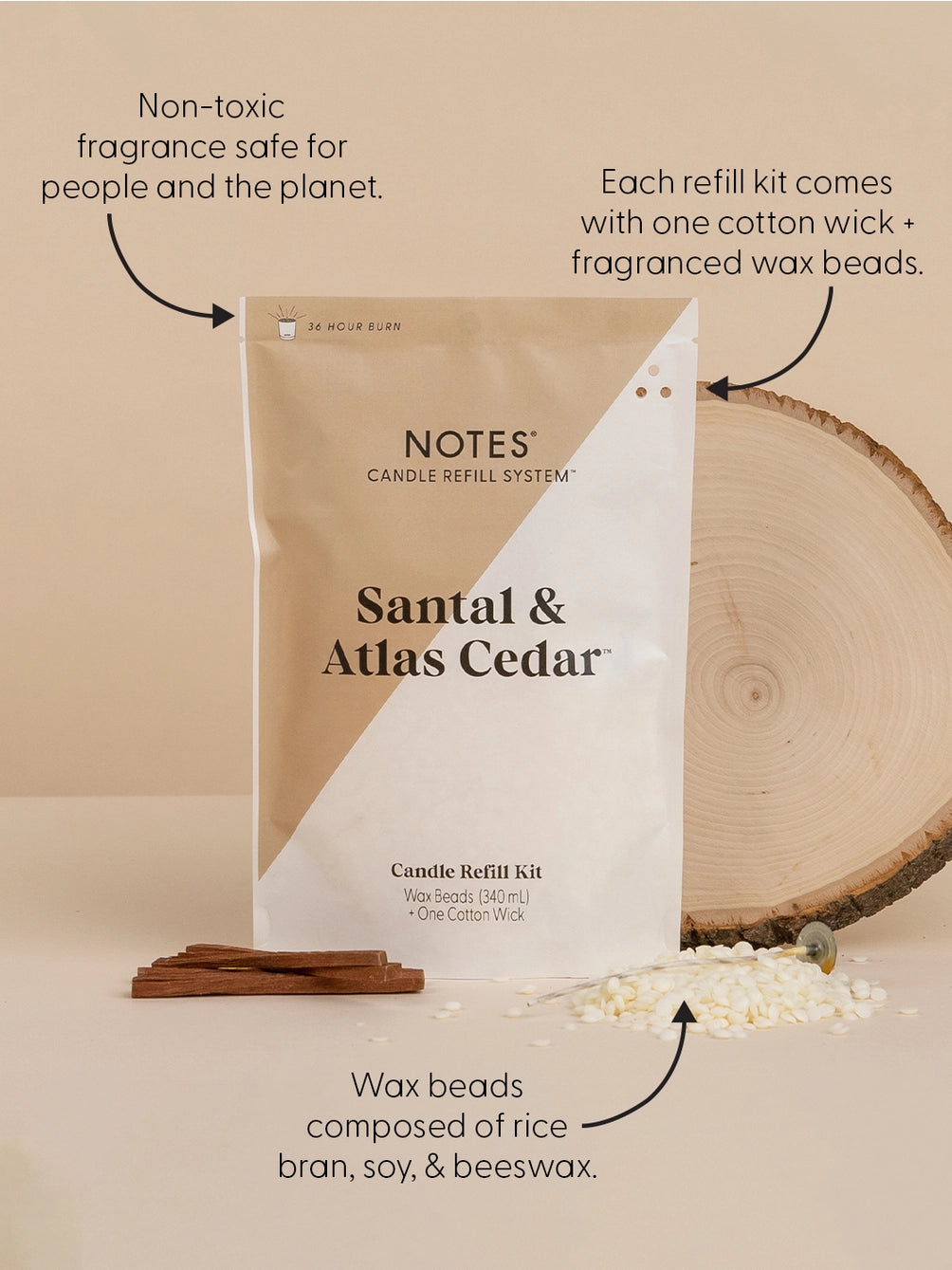 Santal & Atlas Cedar | Candle Refill