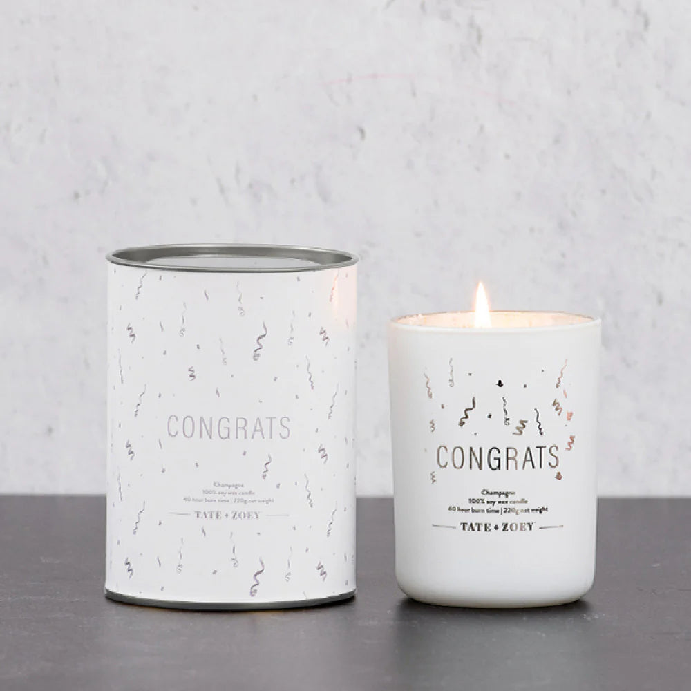 Congrats Gift Candle | Champagne Scent