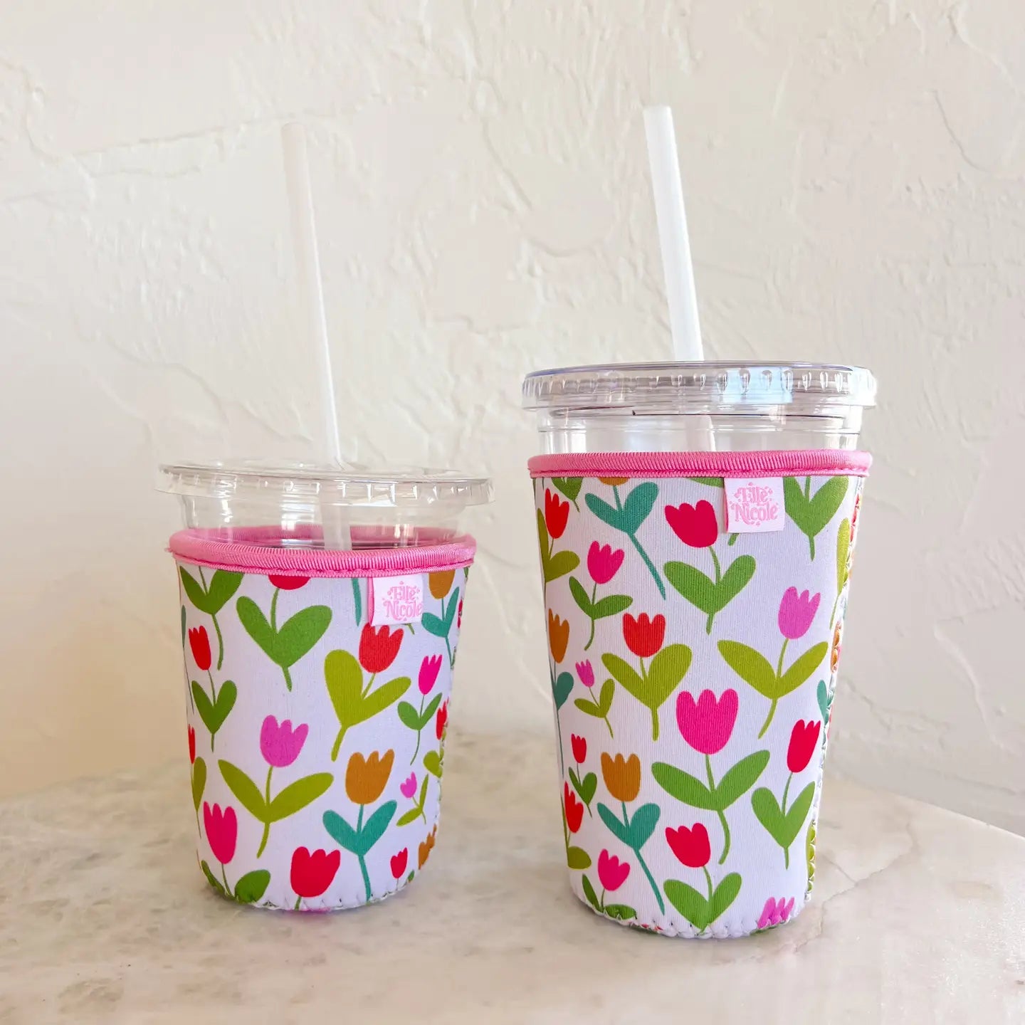 Coffee Cup Cover - Tulip - Iced Coffee Sleeve 24 ounce