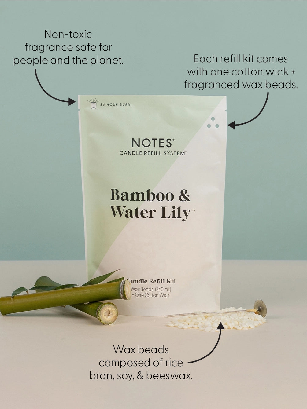 Bamboo & Water Lily | Candle Refill