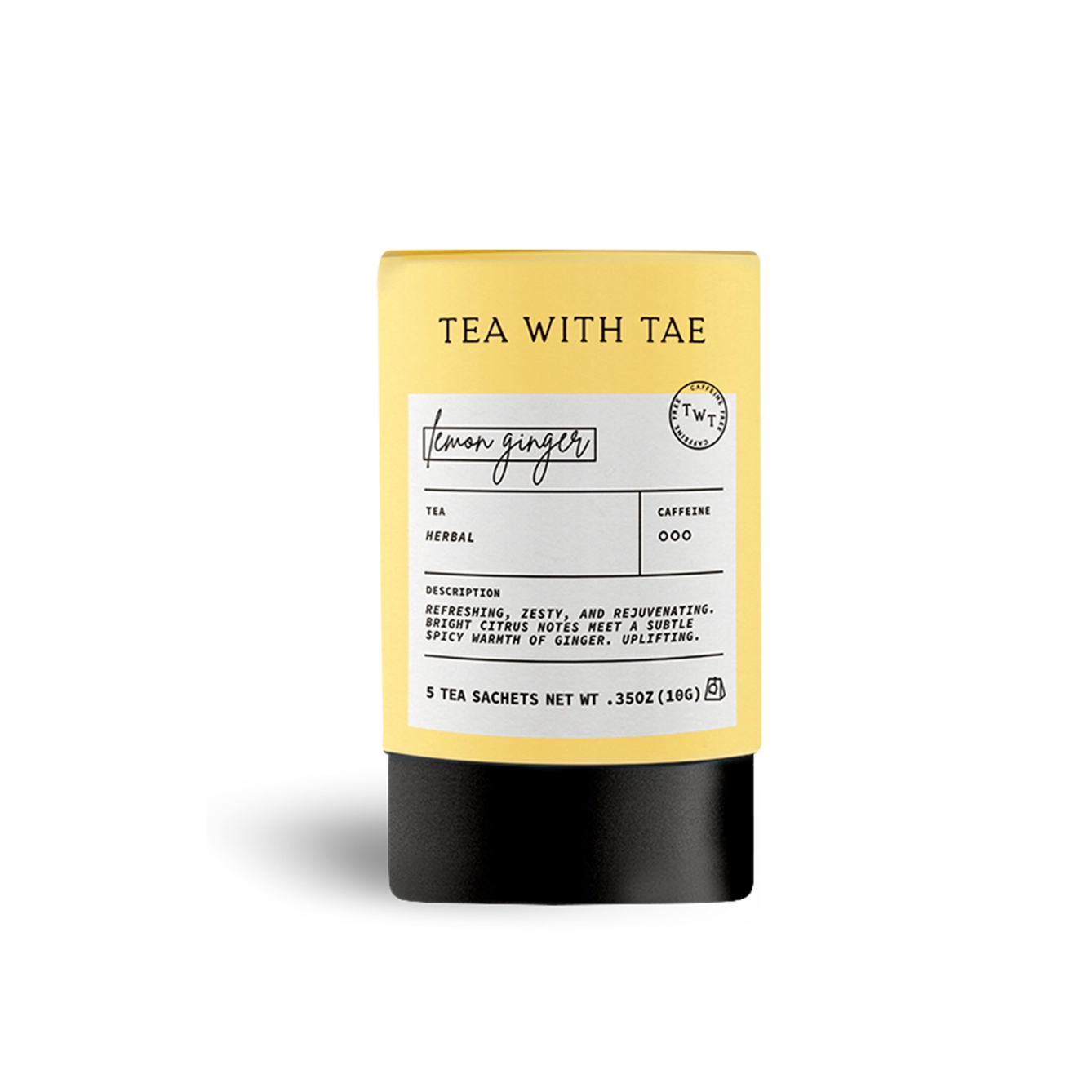 Lemon Ginger Herbal Mini Tube Gift (5 Tea Bags)