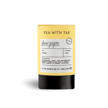 Lemon Ginger Herbal Mini Tube Gift (5 Tea Bags)