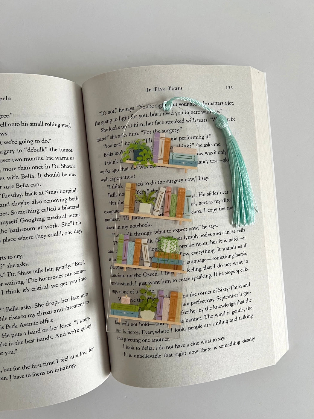 Bookshelf Acrylic Bookmark, Bookish Bookmark