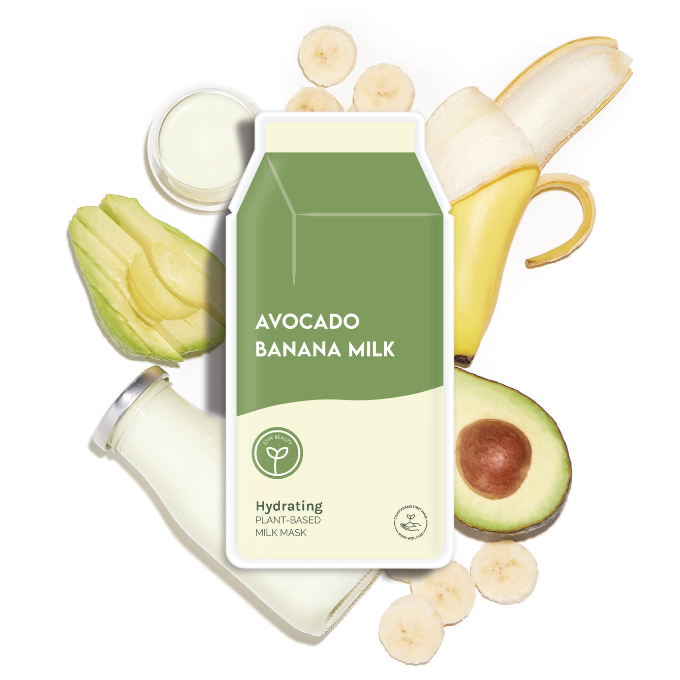 Avocado Banana Milk Face Mask