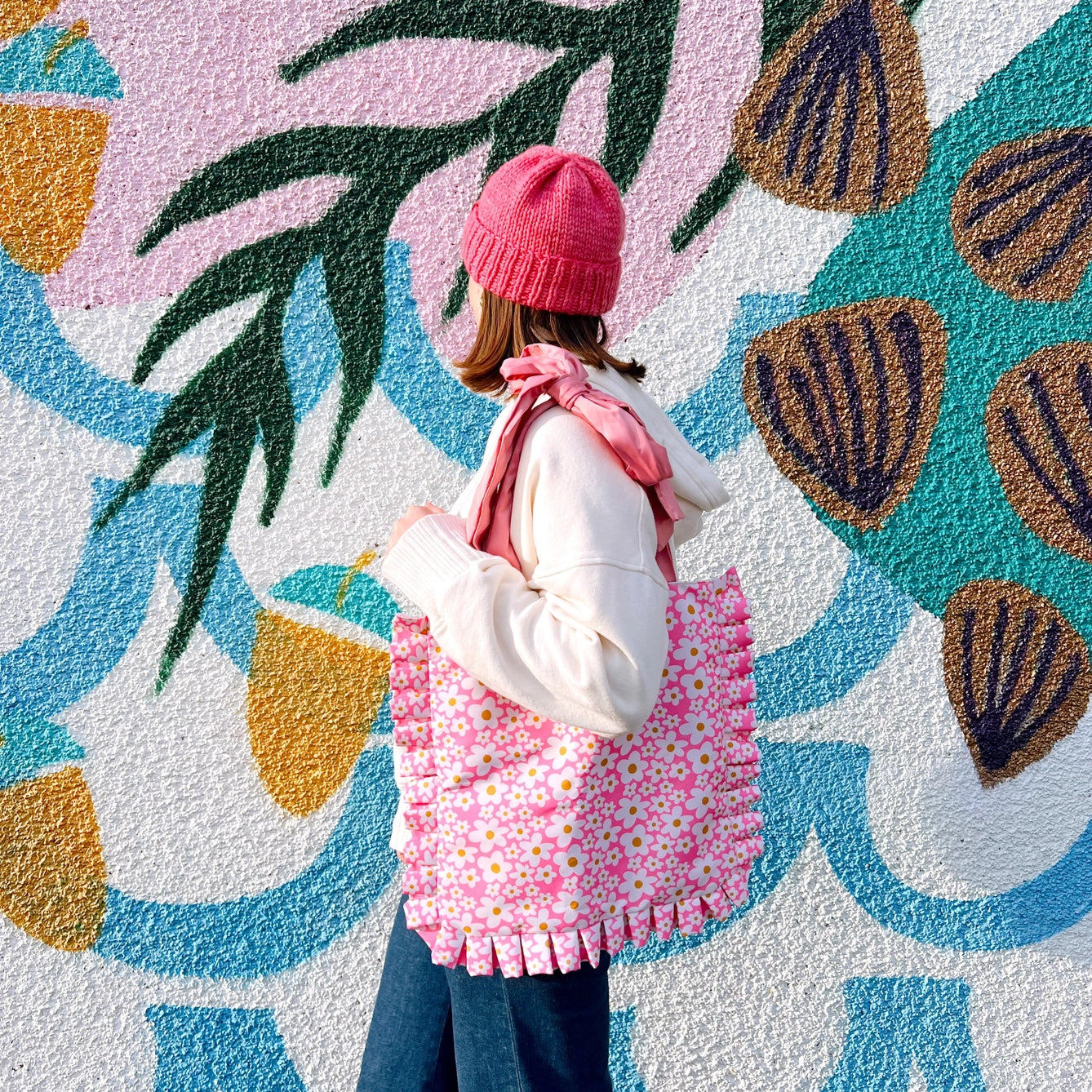 Bow Tote Bag - Pink