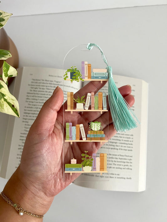 Bookshelf Acrylic Bookmark, Bookish Bookmark