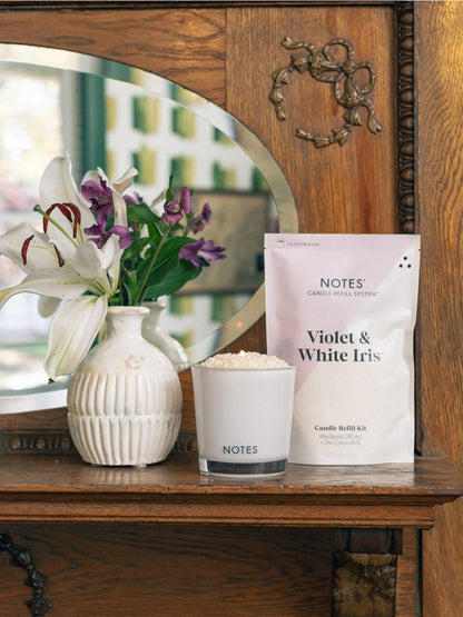 Violet & White Iris | Candle Refill
