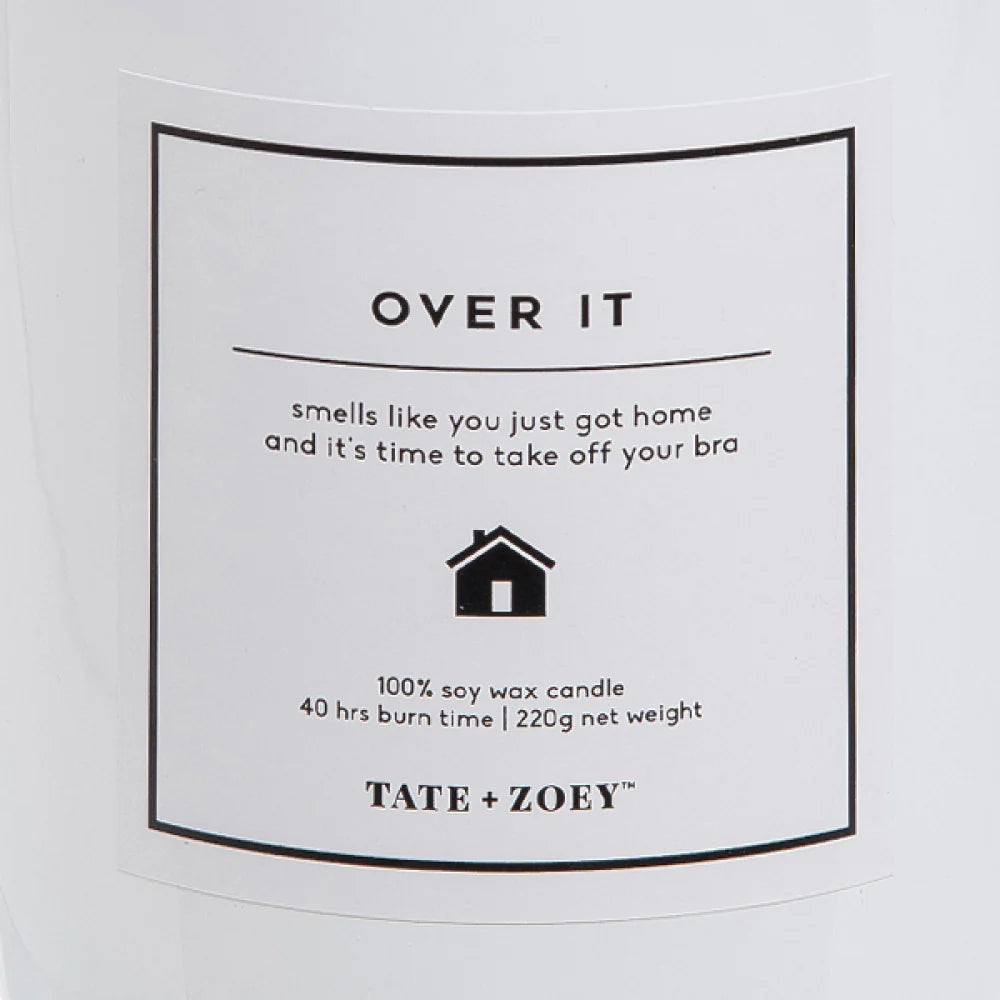 Over It Candle | Black Rose Scent