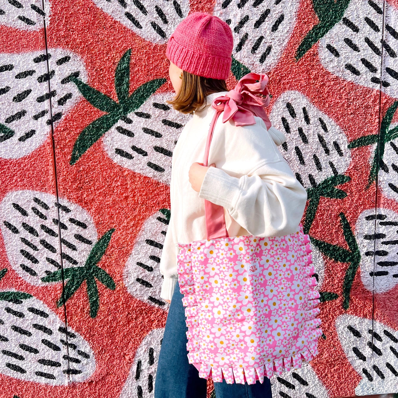 Bow Tote Bag - Pink