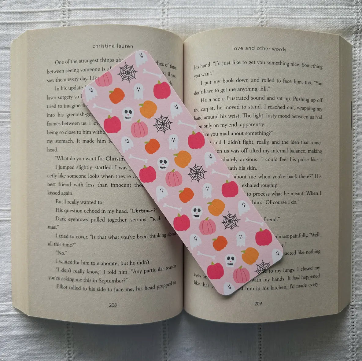 Pink Pumpkin Bookmark