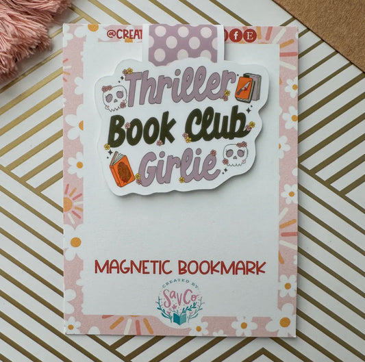 Thriller Book Club Girlie Magnetic Bookmark