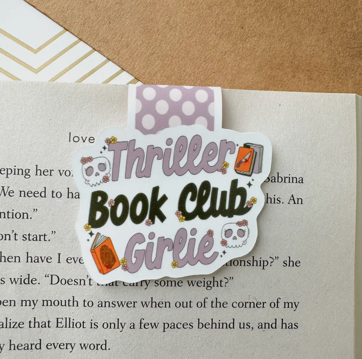 Thriller Book Club Girlie Magnetic Bookmark