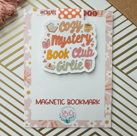Cozy Mystery Book Club Magnetic Bookmark