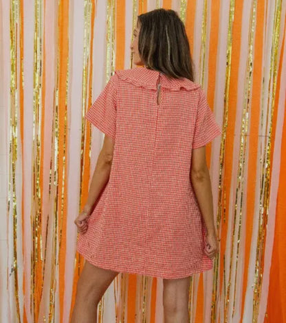 Orange Gingham Dress