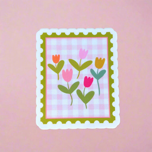 Tulip Stamp Sticker 3in