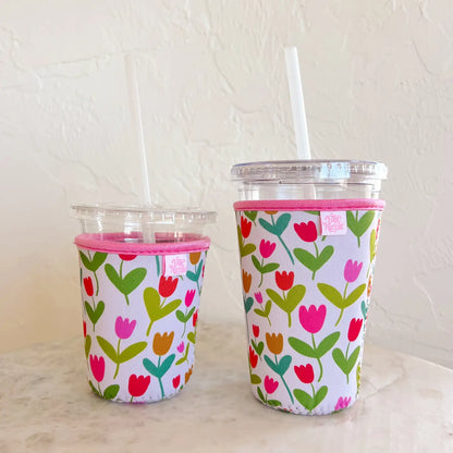 Coffee Cup Cover - Tulip - Iced Coffee Sleeve 24 ounce